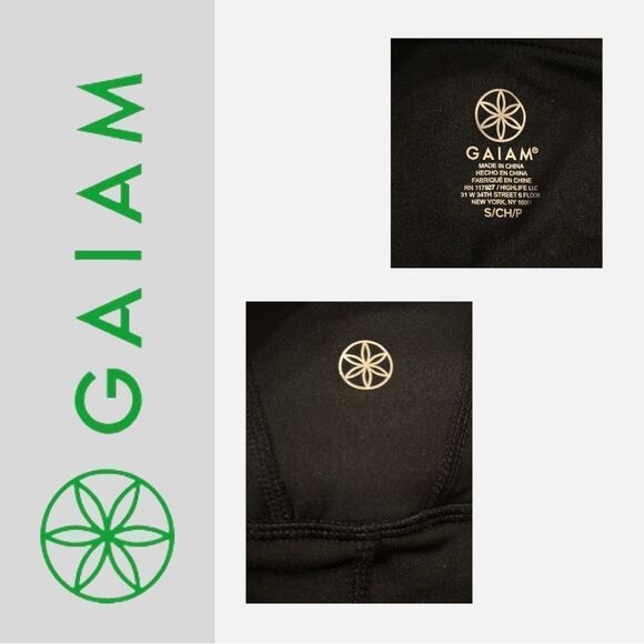 GAIAM Women’s Black Mesh Leggings - Size S - Picture 3 of 3